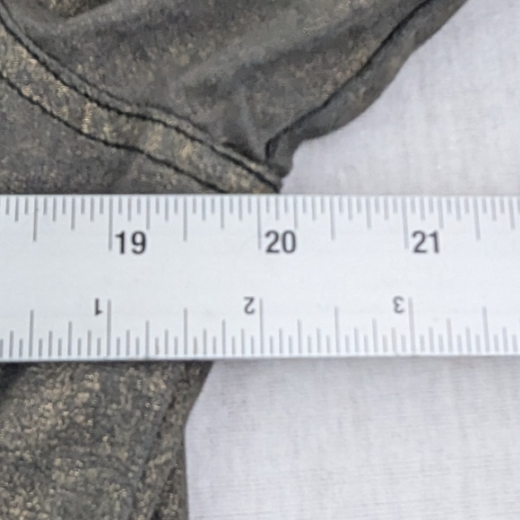 Chico's Shimmer Gold Stretchy Jean Jacket Size 1 (M/L).  Bag 5 - Picture 10 of 10